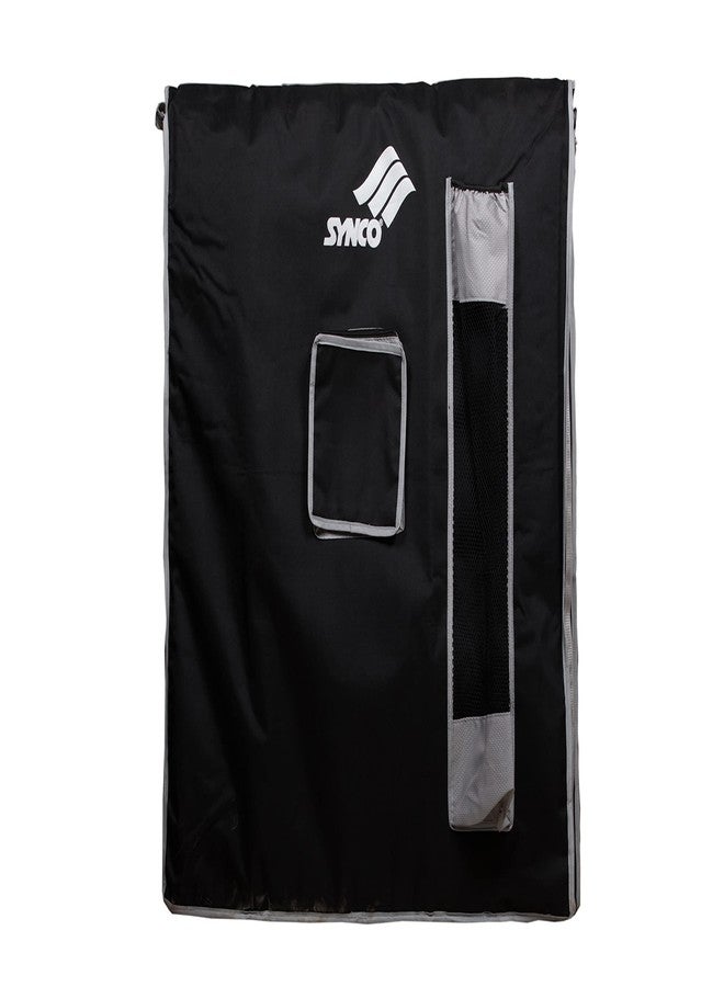 سينكو حقيبة غطاء لوحة الكاروم التنفيذية من سينكو، بالحجم الكامل، مزودة بجيب للحامل، والعملات المعدنية، والقرص، والبودرة، وحزام للحمل. - Image 1